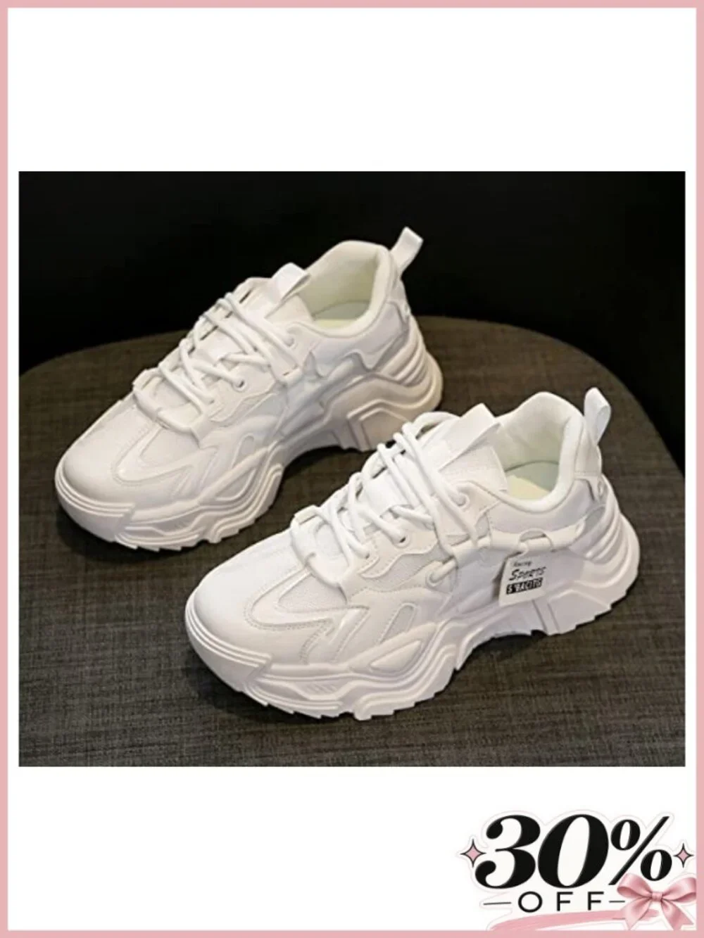 Women's Mesh Platform Sneakers Walking Shoes Breathable PU Lace-Up